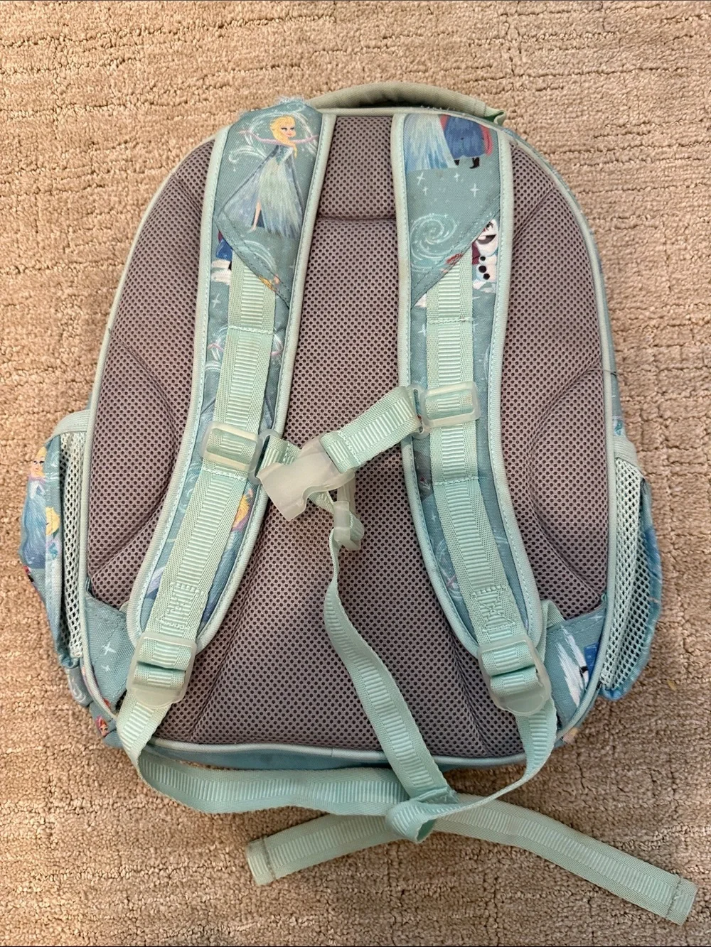 Pottery Barn Kids Mackenzie Aqua Disney Frozen backpack, size small - Picture 2 of 8